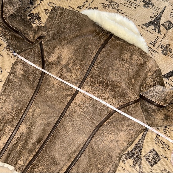 Express Vntg Distressed Genuine Suede Leather Zip Up Softest Faux - Picture 14 of 15